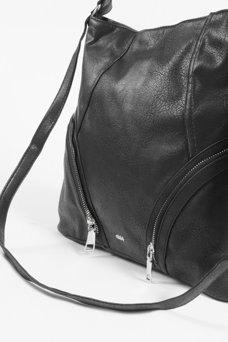 Cartera hobo cierres negro
