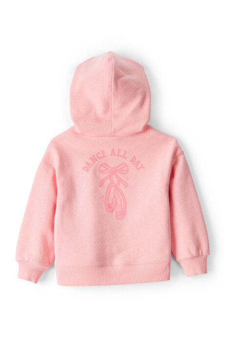 Set dos piezas de algodón, pantalón y canguro, rosado Sin color