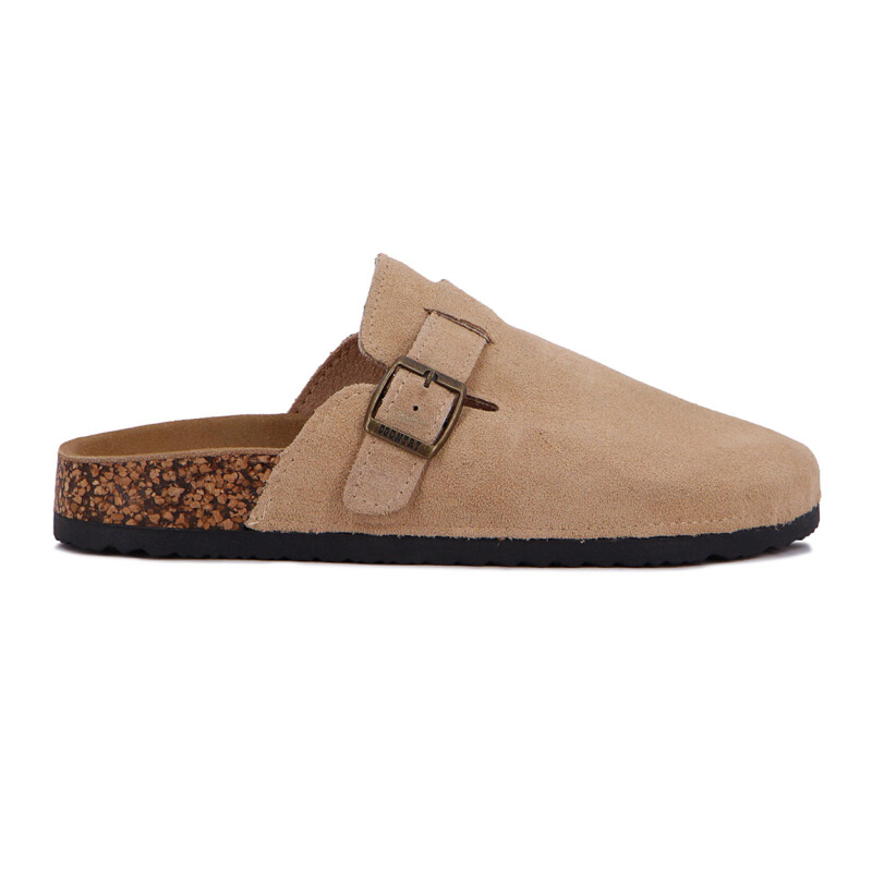 Zueco Country Cuero Mujer Beige
