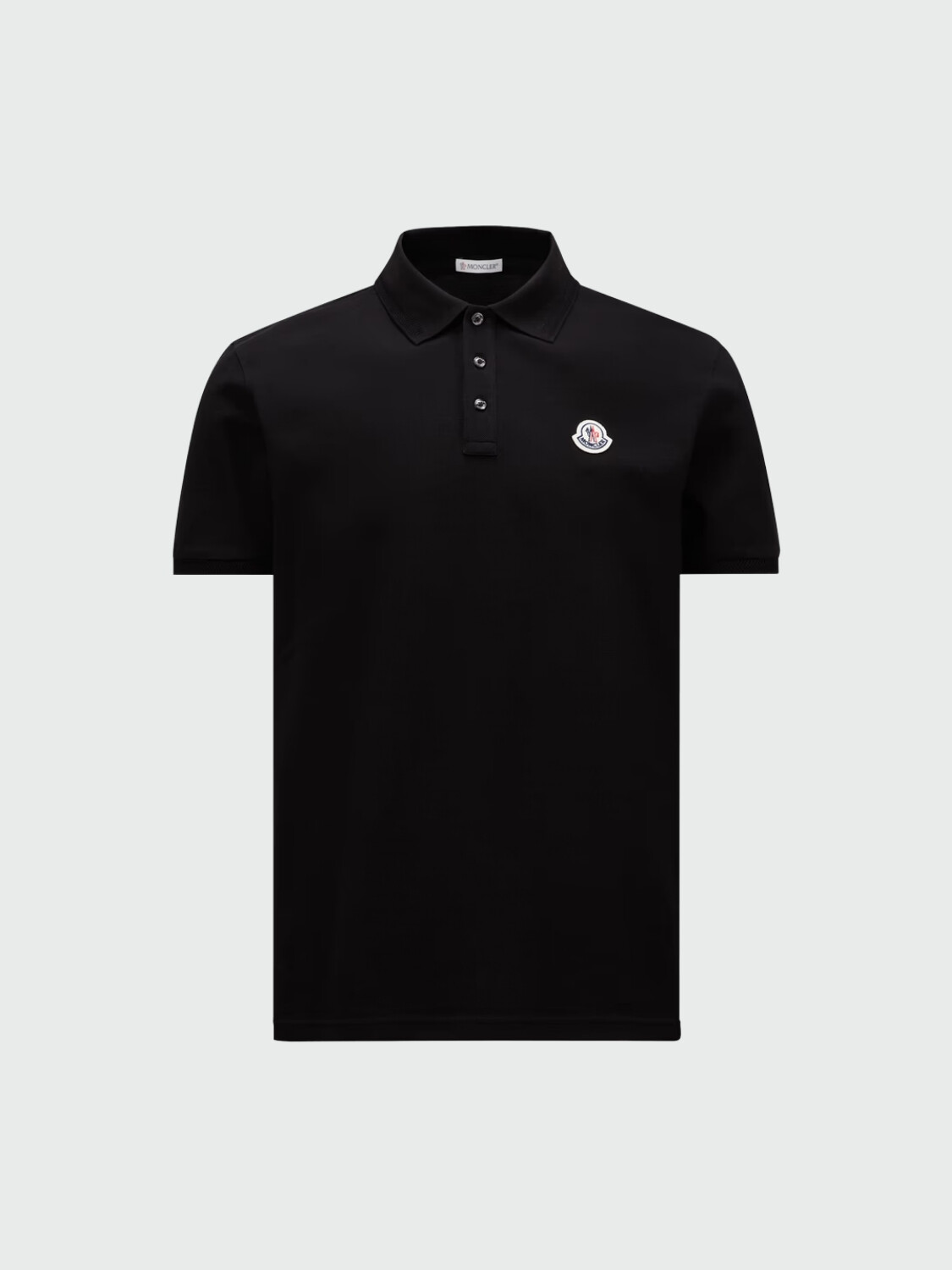 Moncler - Remera polo confeccionada en piqué de algodón Negro