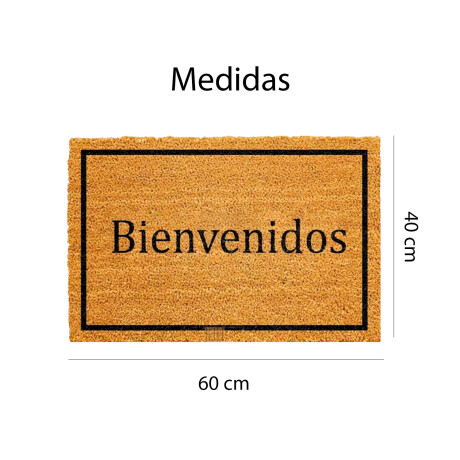 Alfombra Puerta Entrada Felpudo Coco Goma 40X60 Bienvenido