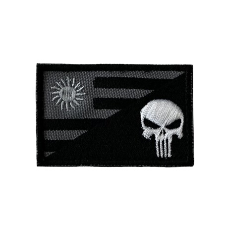 Bandera bordada Uruguay Punisher Negro