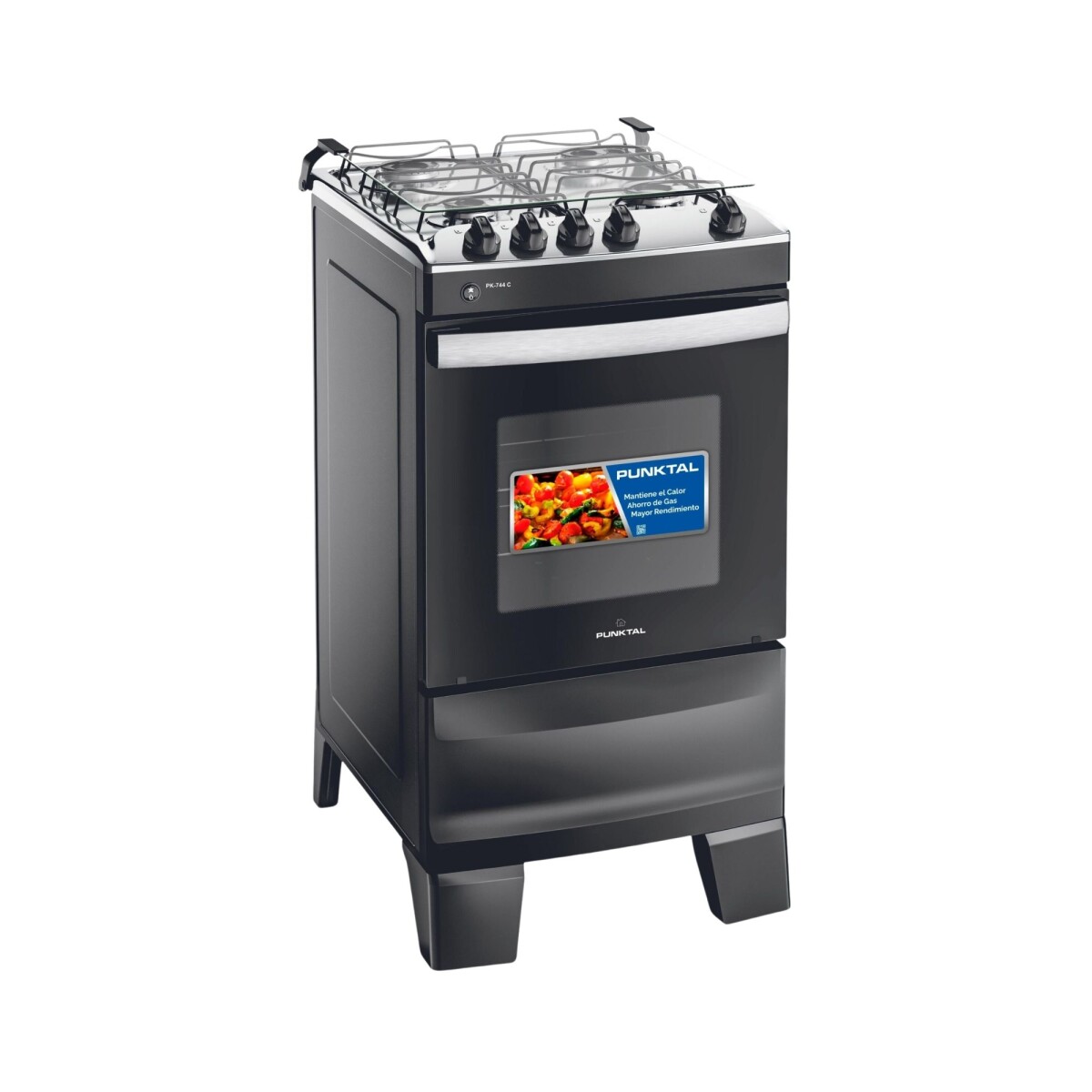 COCINA COMBINADA-GRILL-50Lts.ENCENDIDO-LUZ-PATA ALTA - blanco 