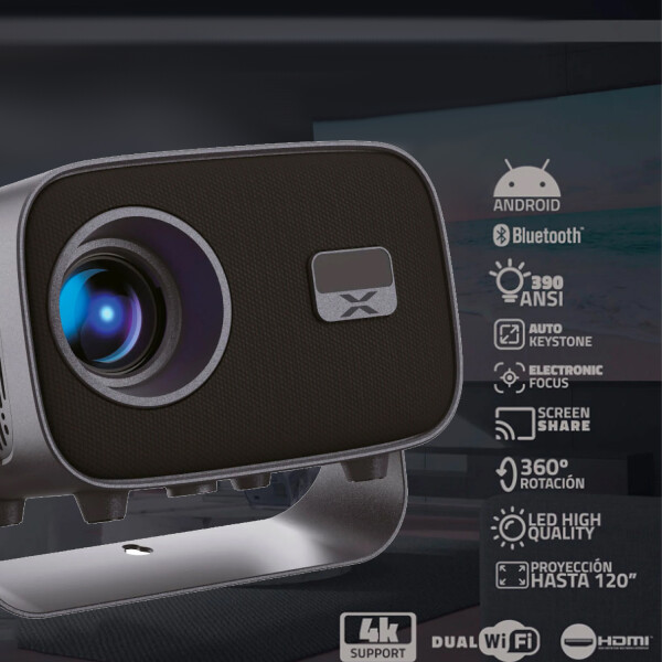 Proyector Xion Led Proy6 Full Hd Android Wi-fi PROYECTOR LED XION XI-PROY6