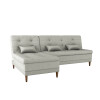 Sillón Cama con Chaise Izquierdo y derecho - Nice Gris claro Wood