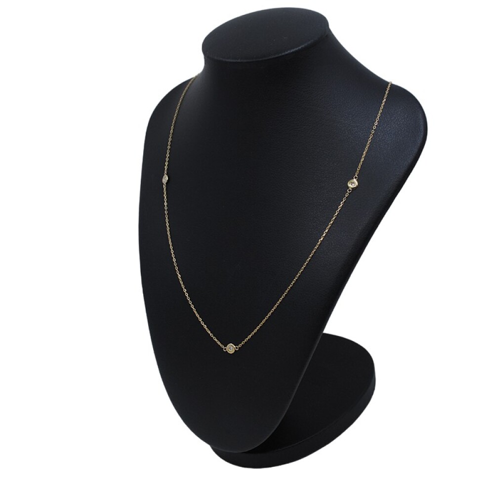Cadena En Oro 18K Con 5 Brillantes Cadena En Oro 18K Con 5 Brillantes