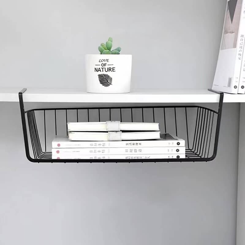 Cesta colgante organizadora para debajo estante armario Cesta colgante organizadora para debajo estante armario