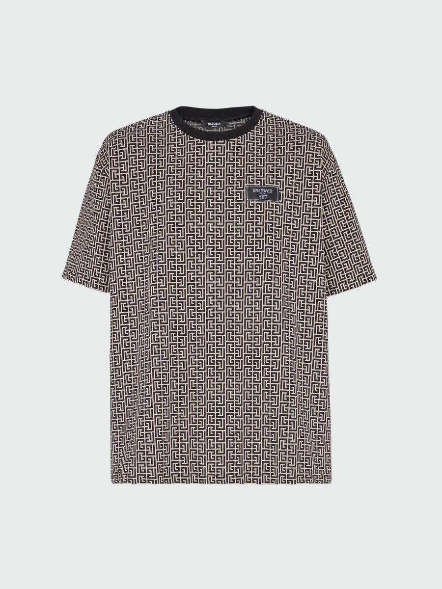 BALMAIN - T-SHIRT MONOGRAM JACQUARD 