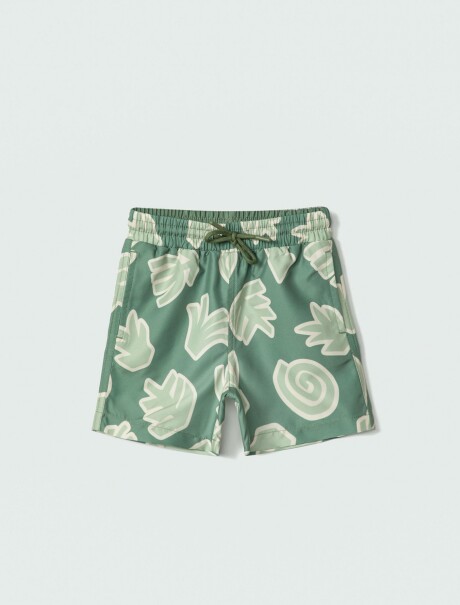 SHORT INFANTIL ESTAMPADO VERDE