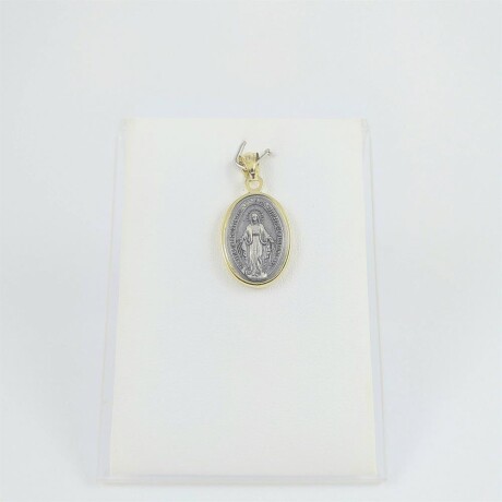 Medalla religiosa de plata 925 y oro 18Ktes, Virgen Milagrosa. Medalla religiosa de plata 925 y oro 18Ktes, Virgen Milagrosa.