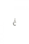 CHARM DE ALEACION DE METALES BAÑADO EN PLATA DE LEY CON FORMA DE LETRA C CON ARGOLLA Charm