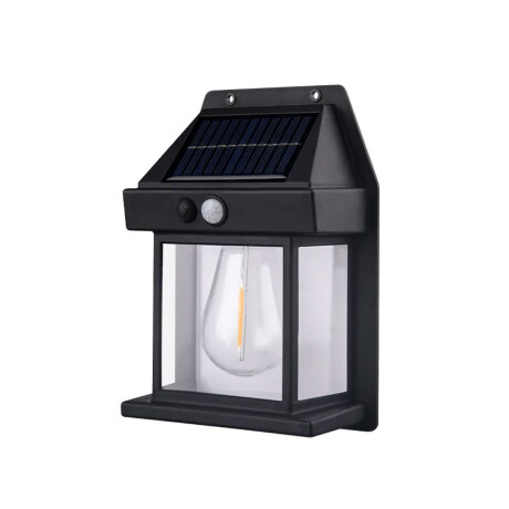 LÁMPARA FAROL LED DE PARED 888 CARGA SOLAR NEGRO LÁMPARA FAROL LED DE PARED 888 CARGA SOLAR NEGRO