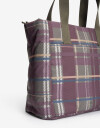 Shopper Nylon Shopper Con Doble Asa De Hombro. - Estampado Escoces