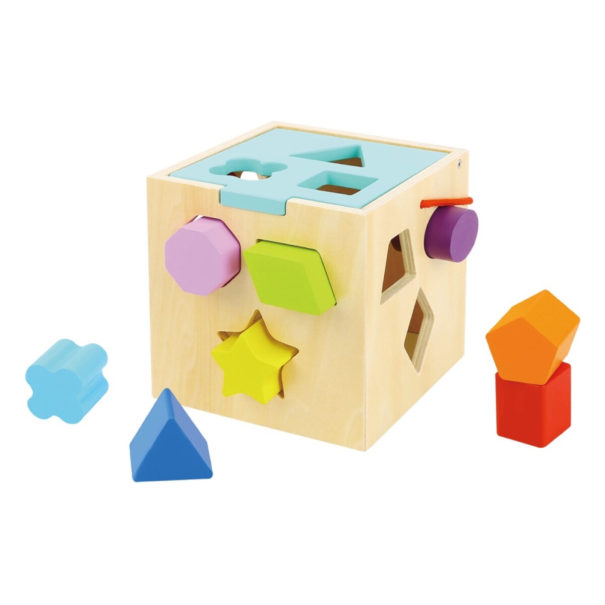 Cubo Didáctico de Encastre Clasificador Colores Formas Niños - Multicolor 