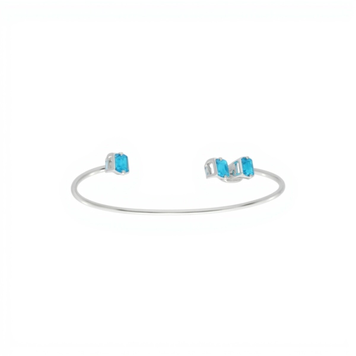 Brazalete Mysore-Plata 925 rodinada- Piedra Topacio azul y Jade negro azul-BR2023 - conpiedra 