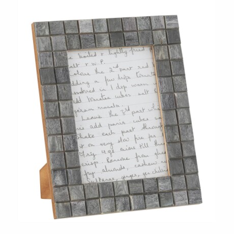 PORTARRETRATOS MDF-Y-HIERRO GRIS CUADROS