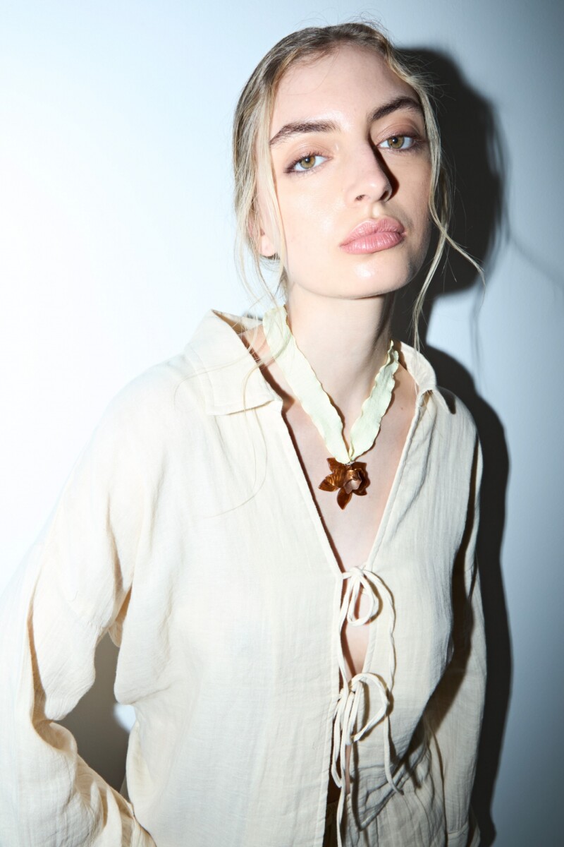 Camisa para atar - beige 