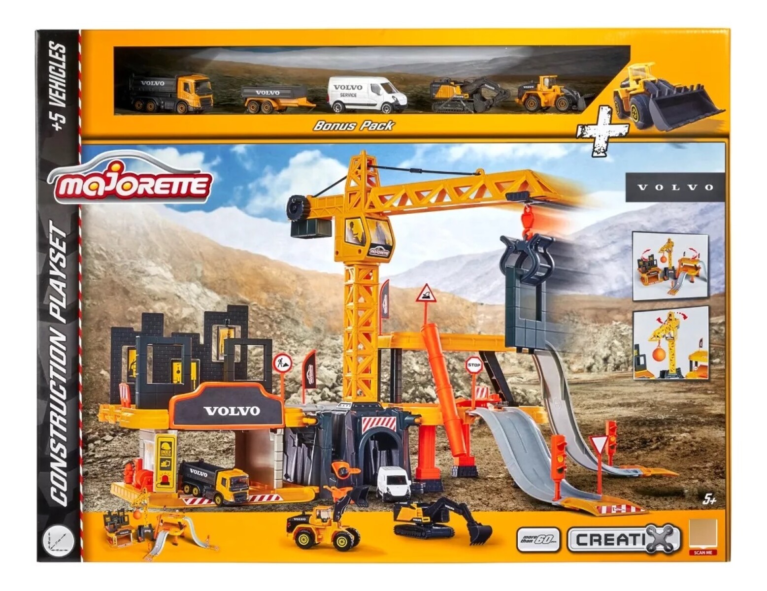 Set De Construcción Con 5 Vehículos Volvo 