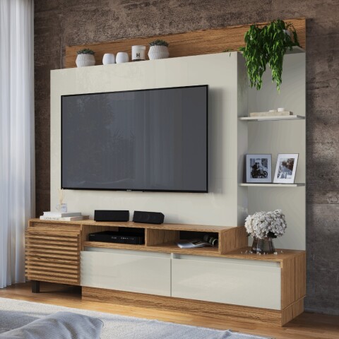 MODULAR PARA TV SINFONIA - CARVALHO/CREMA HO-5120 MODULAR PARA TV SINFONIA - CARVALHO/CREMA HO-5120