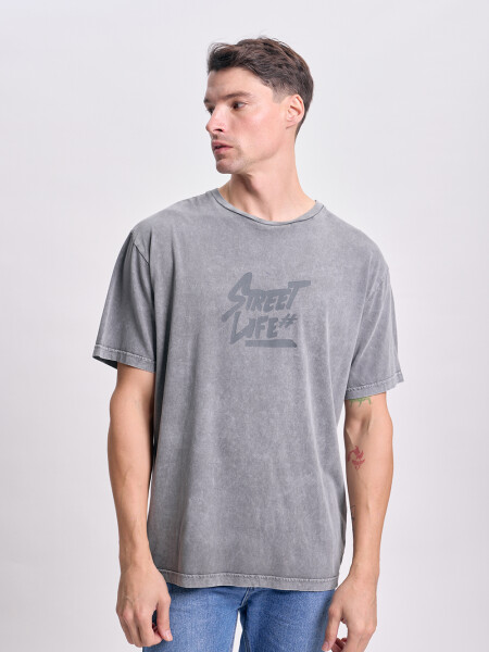 Remera oversize Street Negro