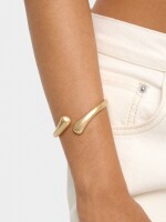 Pulsera Abierta Cruzada dorado