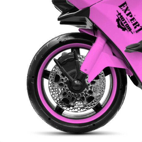 Moto A Batería Ninja Con Ruedas Luces Música Y USB Rosado