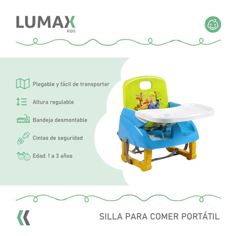 Silla de comer plegable portátil para bebés Amarillo