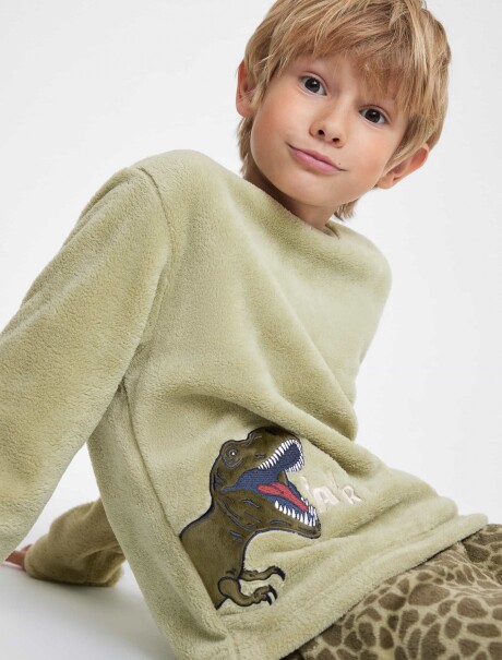 PIJAMA INFANTIL ESTAMPADO VERDE