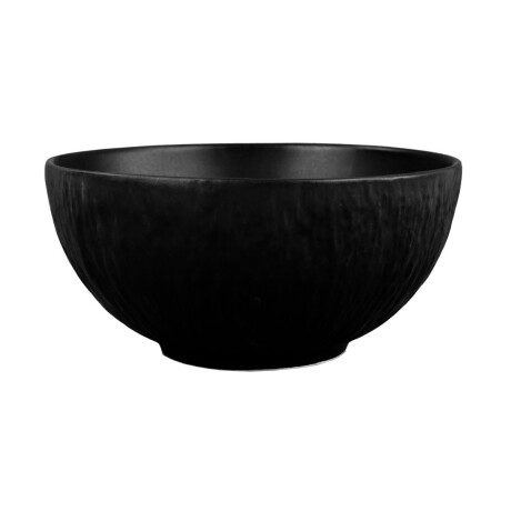 Bowl de ceramica negro labrado rustico Bowl de ceramica negro labrado rustico