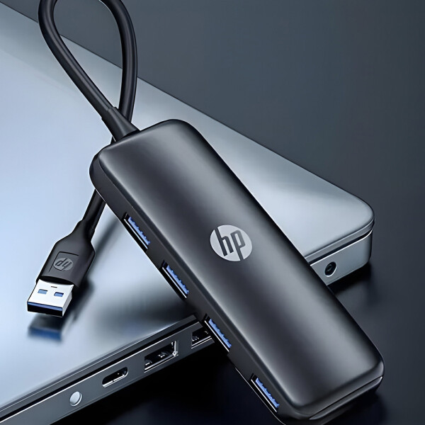 Adapatador Hub HP Alumino 4 Puertos USB DHC-CT110 3.0 Color Negro