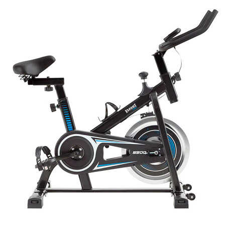 Bicicleta Spinning Profesional Regulable Pulsómetro Negro-Azul