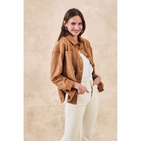 Sobrecamisa Gamuza Cuero Vegano Whisky