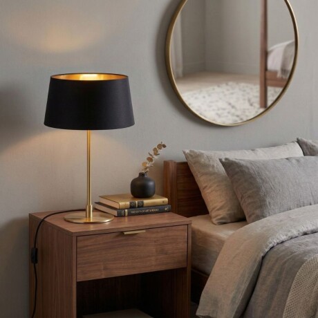 ARTEFACTO DECORATIVO DE MESA BENSON Lámpara De Mesa Benson Negro