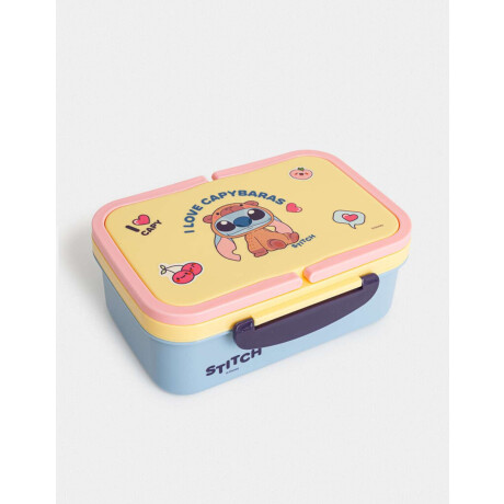 Lunchera Plástica ''stitch Capybara'' Combinacion Bicolor