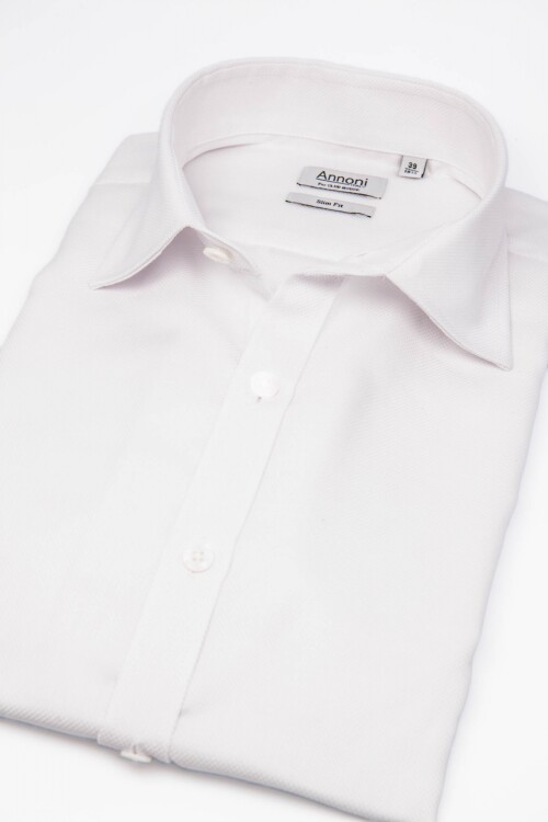 Camisa Annoni Royal Oxford Short Collar Blanco
