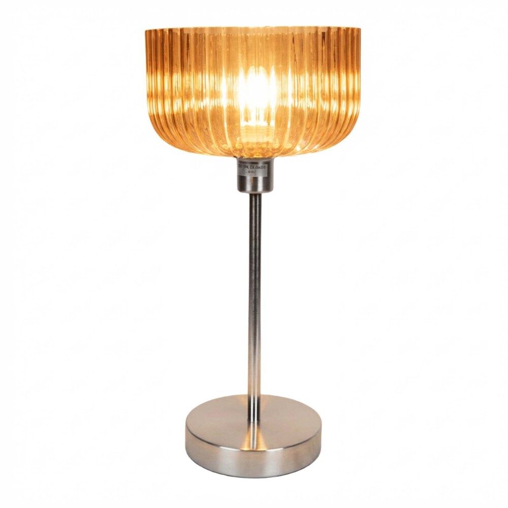 LAMPARA DE MESA METAL-Y-VIDRIO NATURAL-BEIGE LT95171