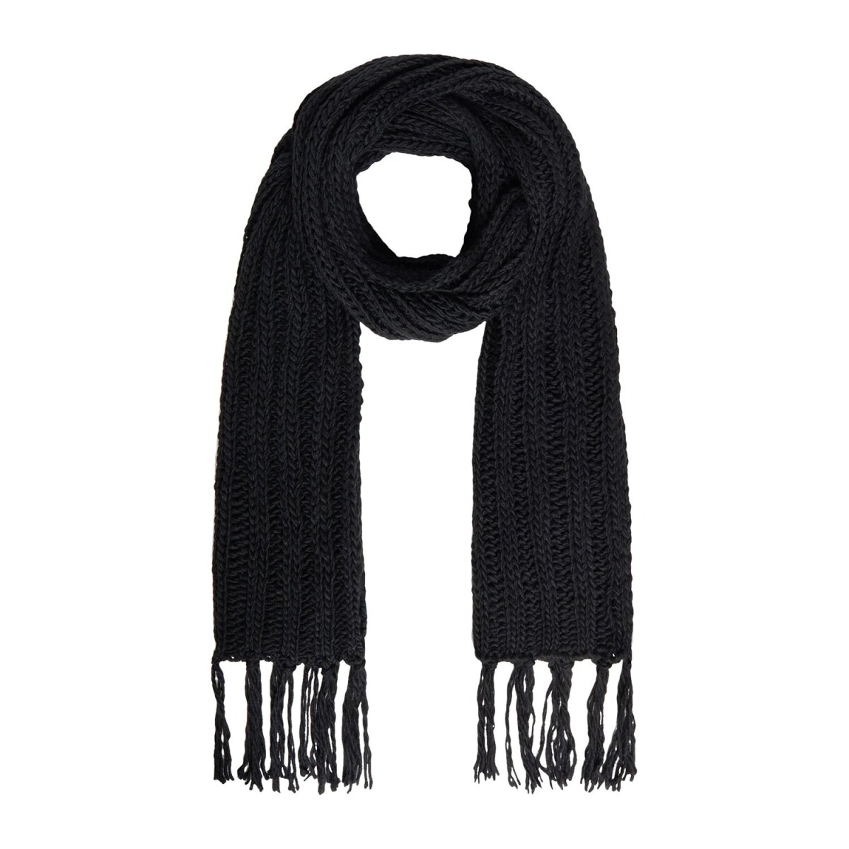 Bufanda Hilo Tejido Crochet Abrigo Suave Hombre Mujer Atrix® - Variante Color Negro 