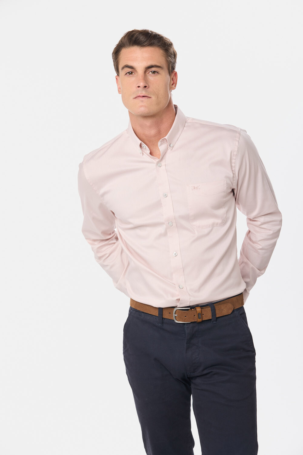 CAMISA LISA SPORT CON SPANDEX Rosa