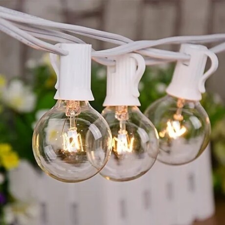 Guía de Luces Vintage 25 Luces + 2 de repuesto cable blanco