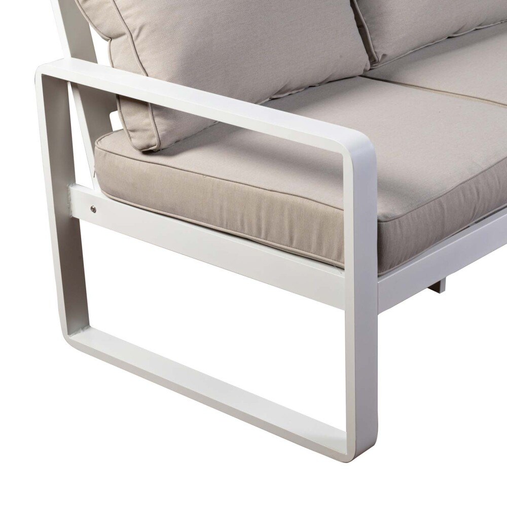 SET COMEDOR ALUMINIO NATURAL-BEIGE CALI
