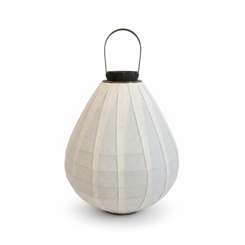 FAROL BAMBU/TELA BLANCO COMB 49CM Unica