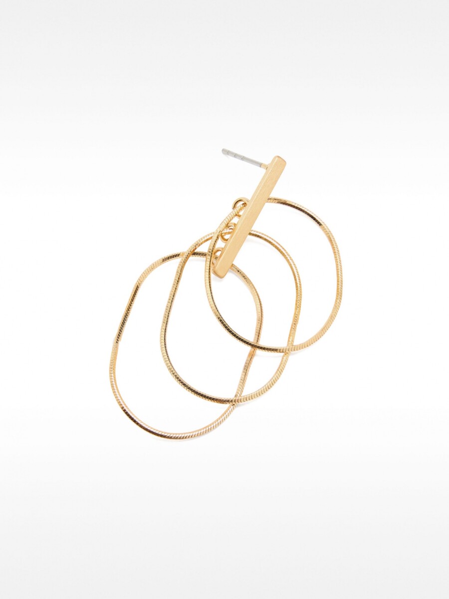 Pendientes Largos De Multiaros dorado