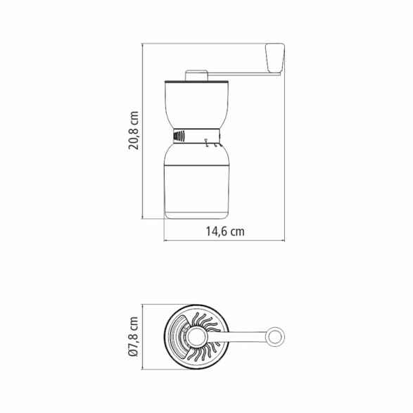 Molinillo de café en ABS con muelas ceramicas TF6640