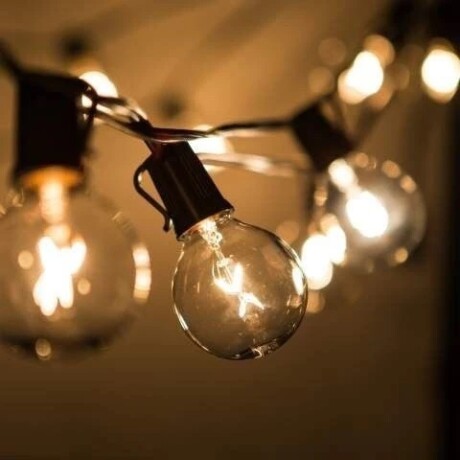 Guía de luces vintage Pack x 2 guías Cable negro