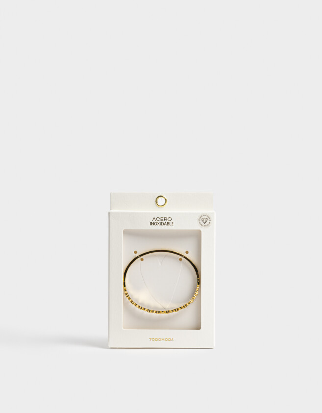 Pulseras Rígidas Premium Gold Pulsera Rígida De Acero Quirurgico - Dorado