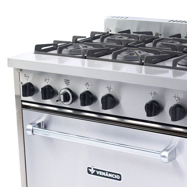 Cocina profesional a gas 6 hornallas Don Bidone Venancio Cocina profesional a gas 6 hornallas Don Bidone Venancio