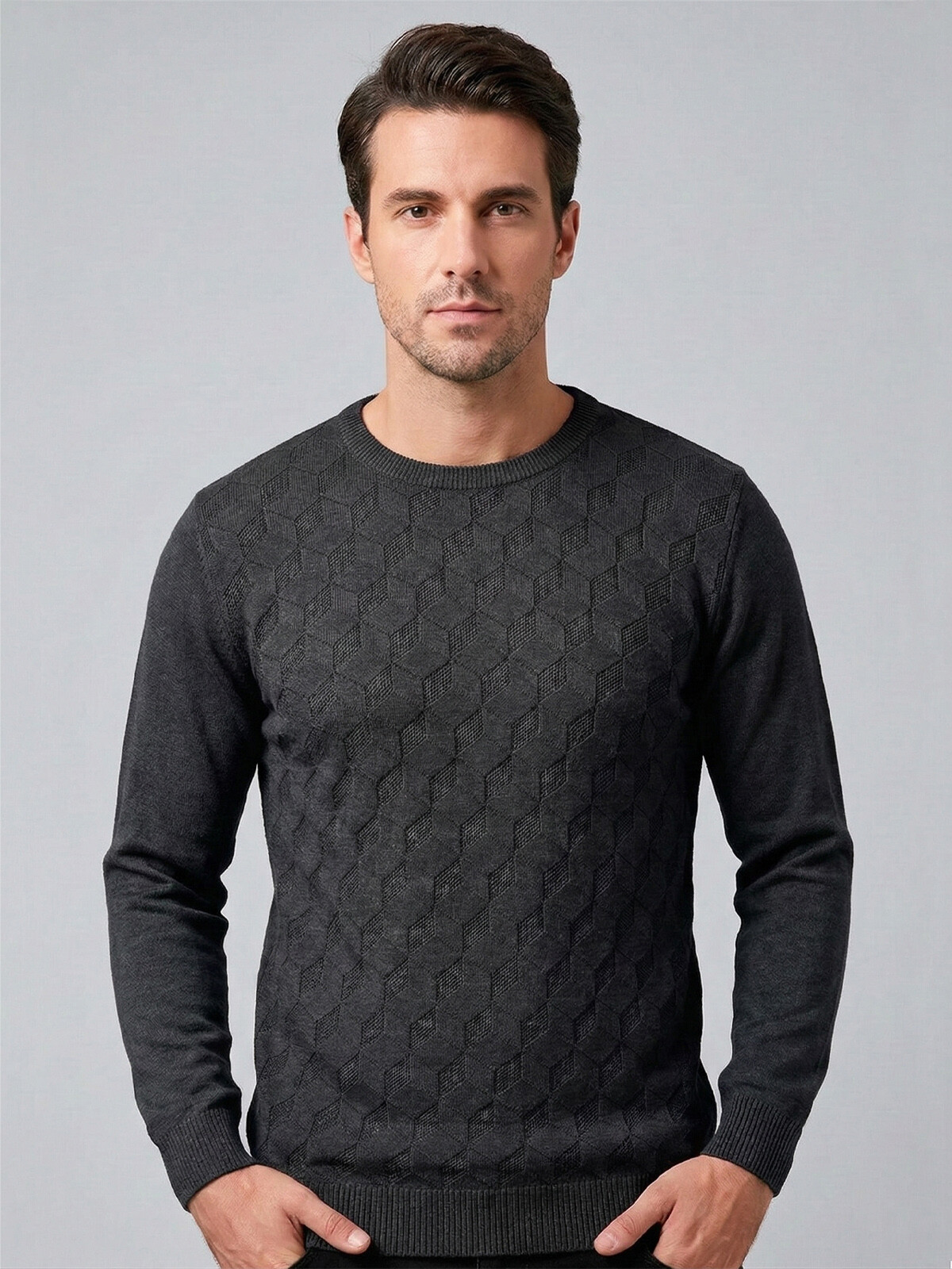 BUZO A LA BASE TEJIDO NEGRO