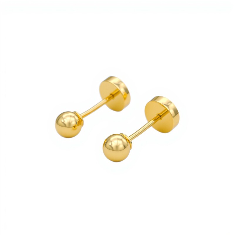 Abridores Bolita-Oro 18k-Sin piedra-AB9529 sinpiedra