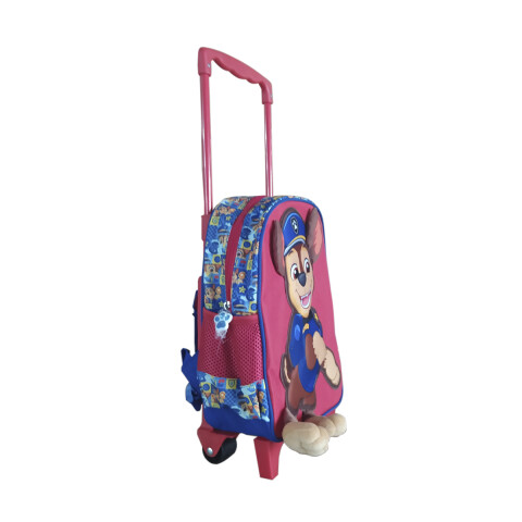 Mochila Infantil Paw Patrol 3d Con Carro 30 Cm ROJO