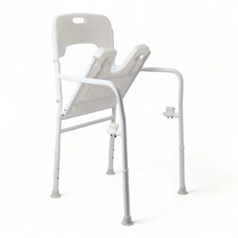 Silla Para Aducha Plegable Altura Ajustable Brazos Respaldo Sin Color